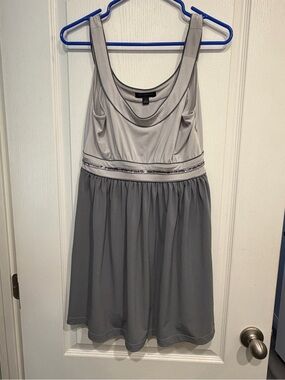 Banana Republic Silver and Gray Sleeveless Mini Dress